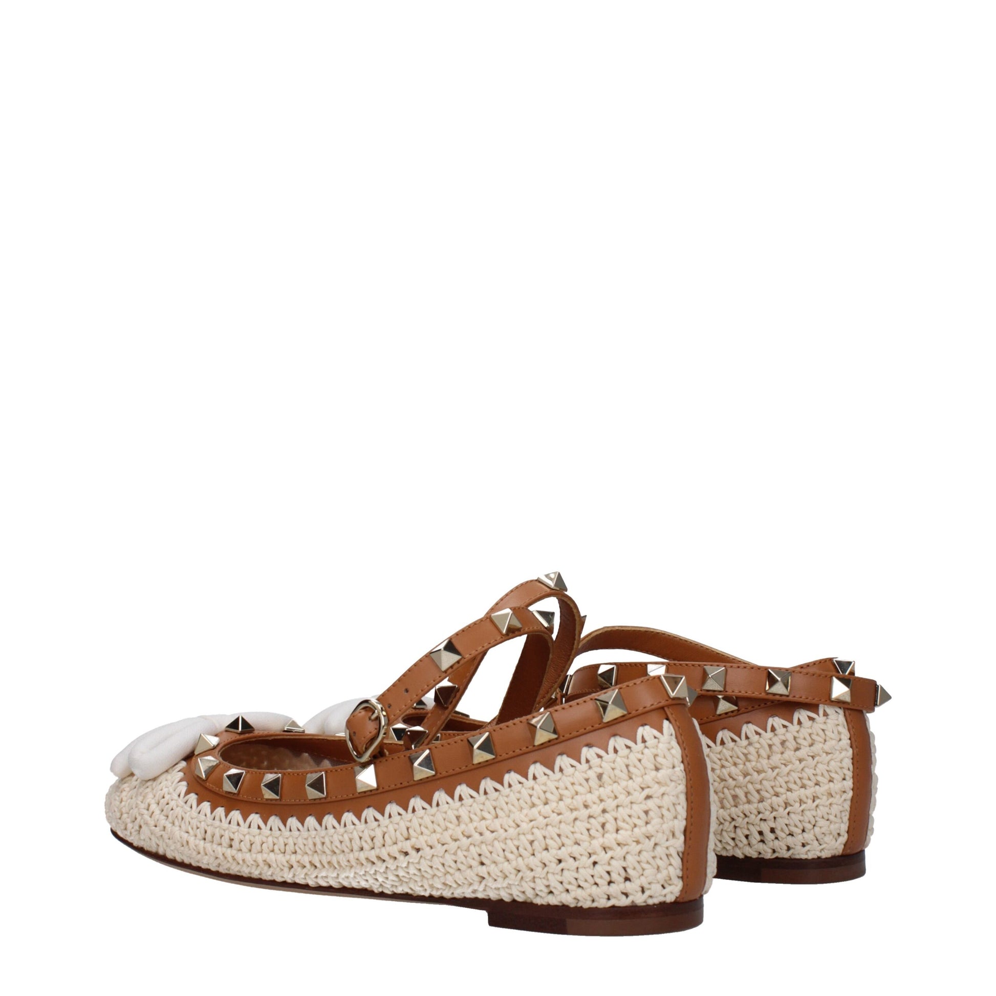 Beige Raffia Ballet Flats
