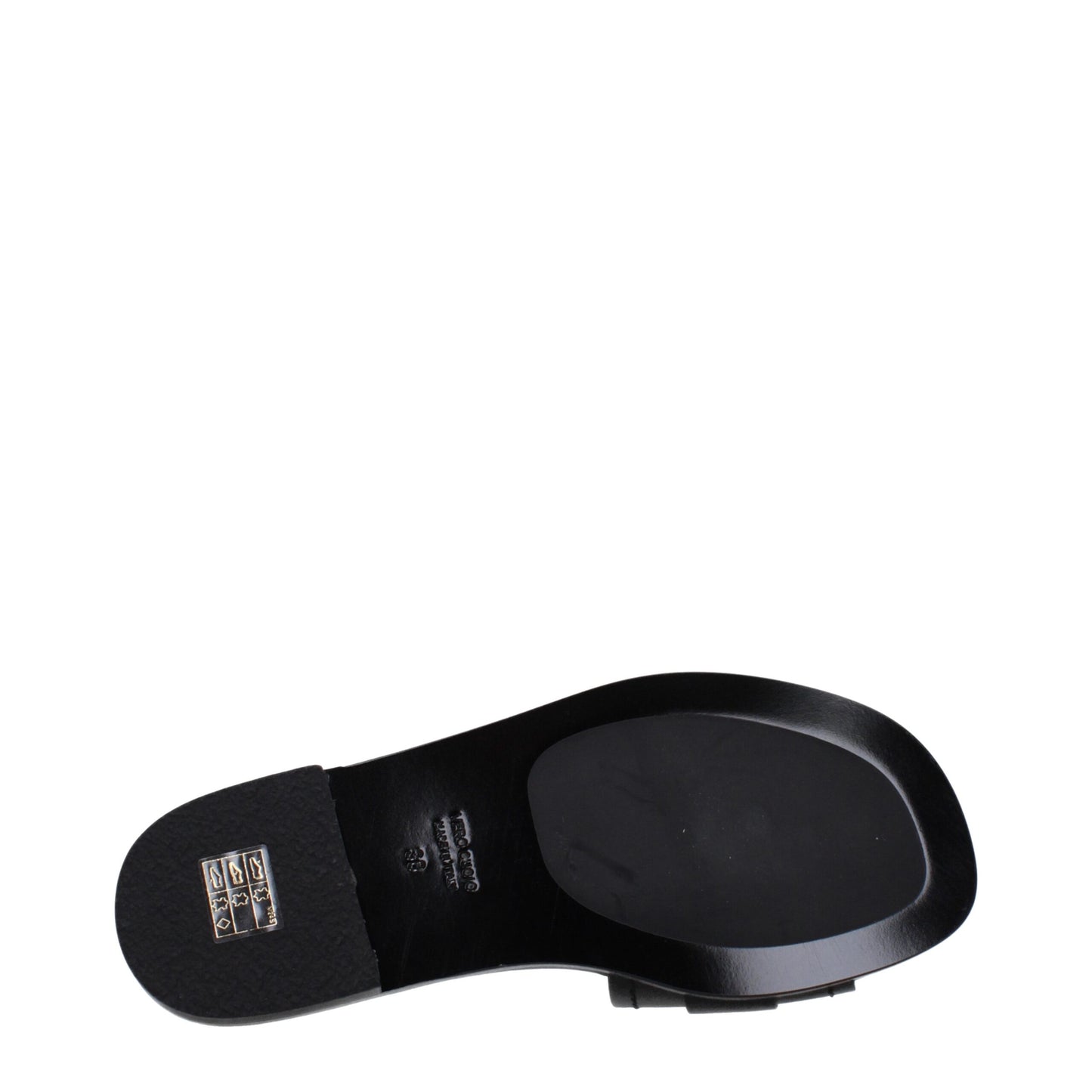 Black Leather Slipper
