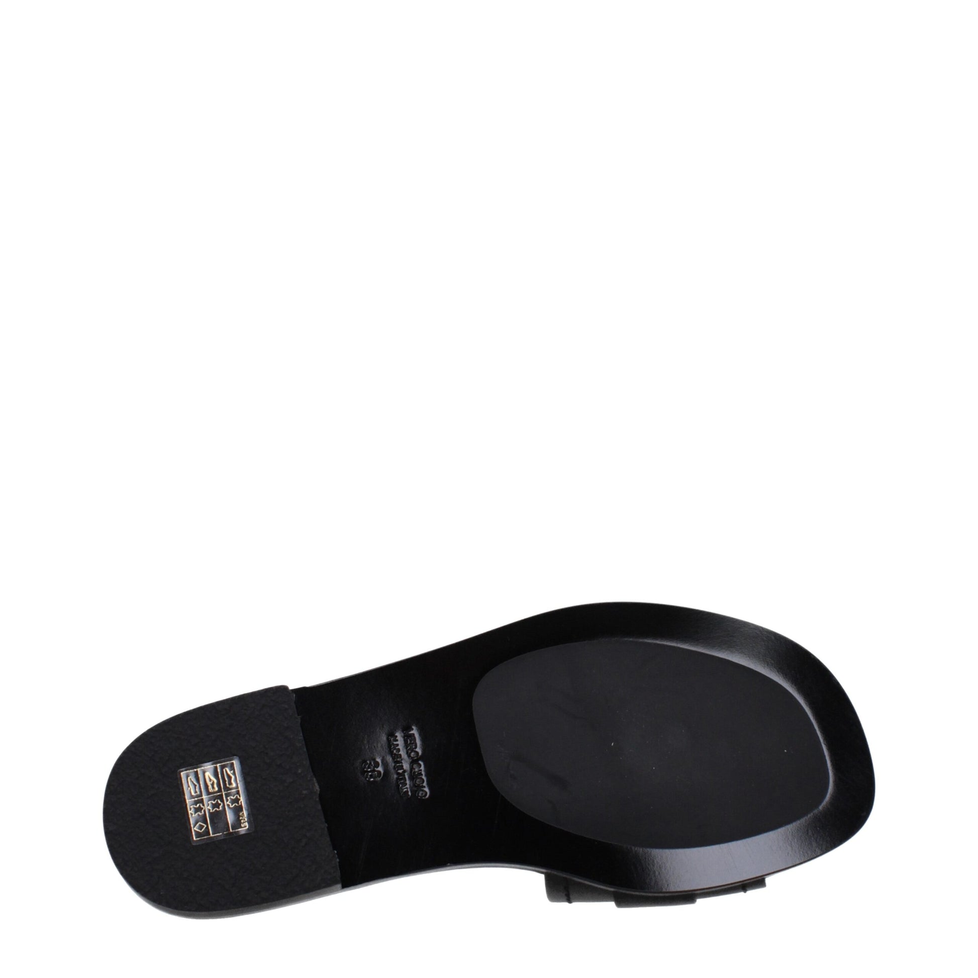 Black Leather Slipper