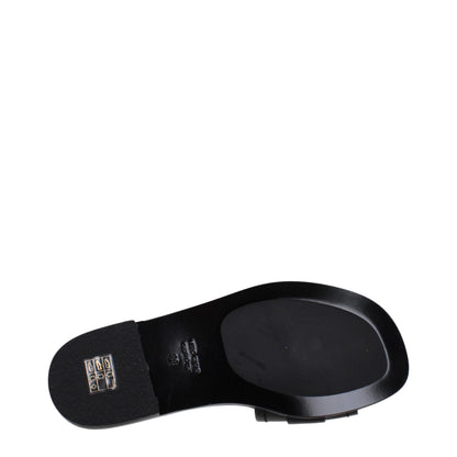 Black Leather Slipper