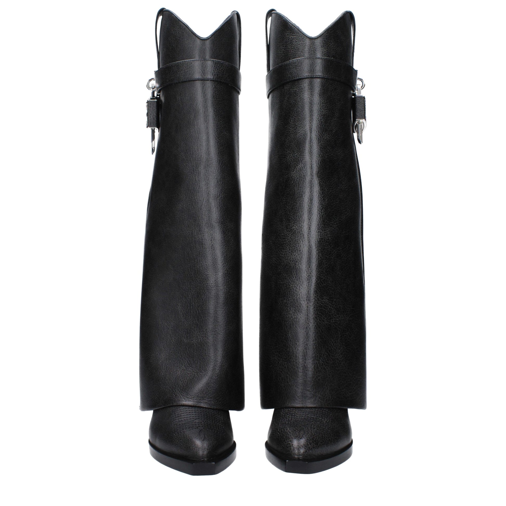 Bota de piel negra