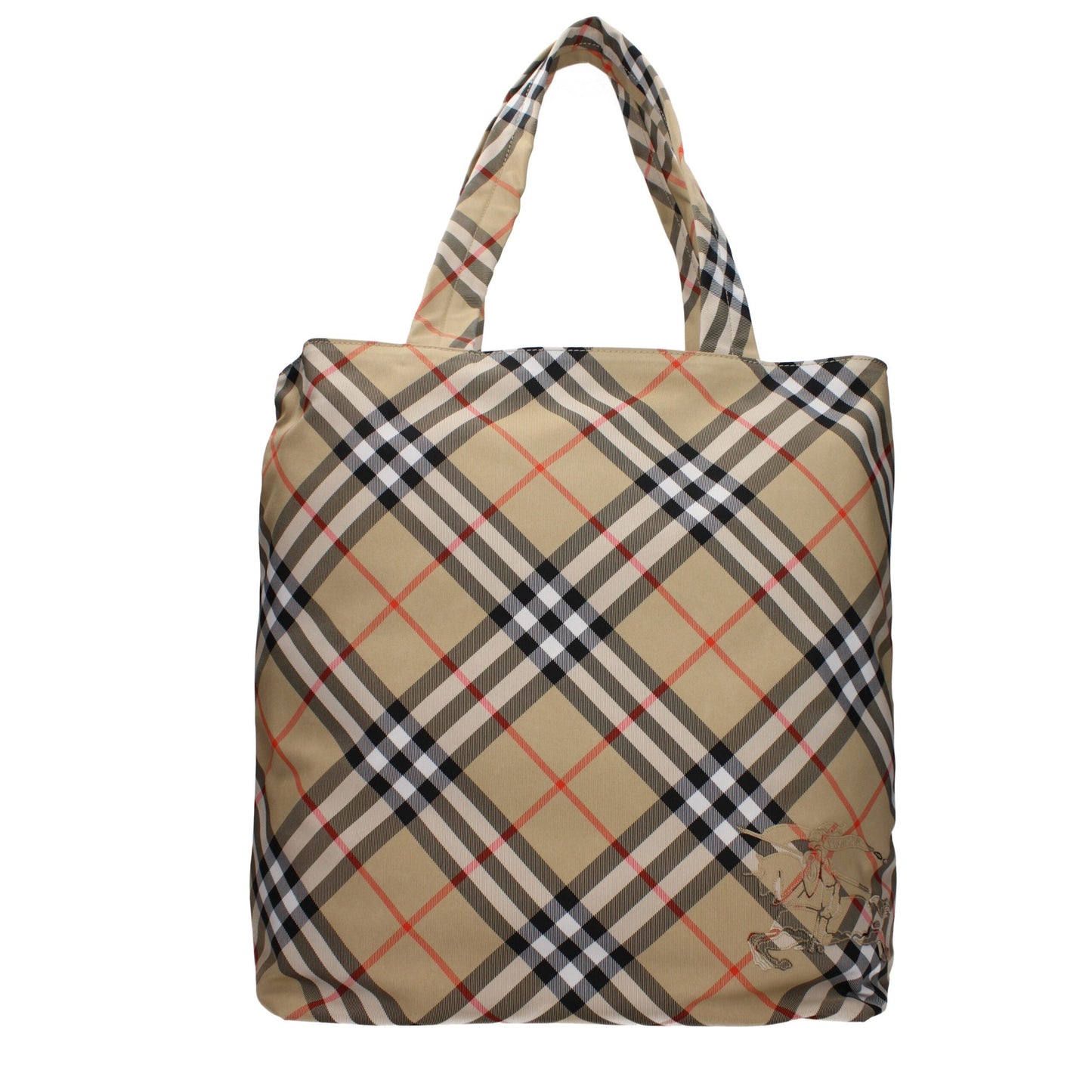 Beige Fabric Shoulder Bags