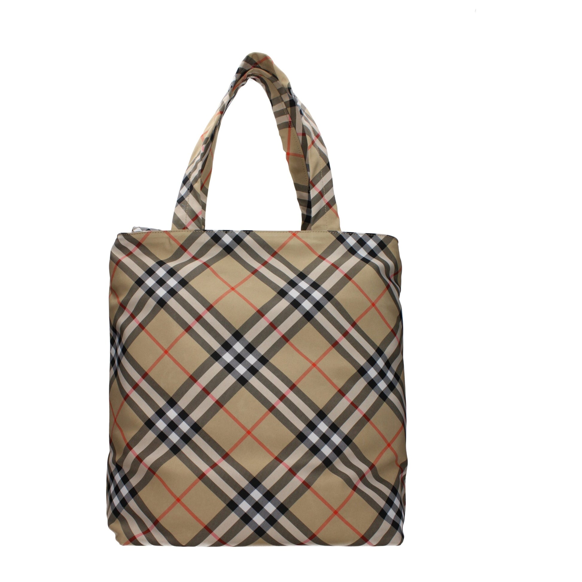 Beige Fabric Shoulder Bags