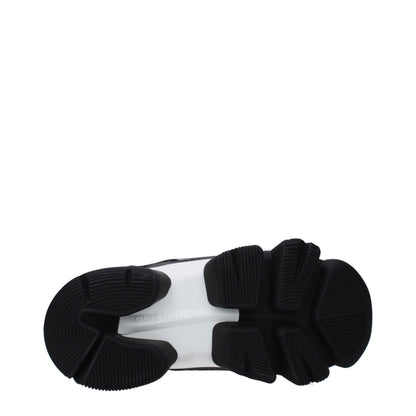 Black Fabric Chunky Sneakers