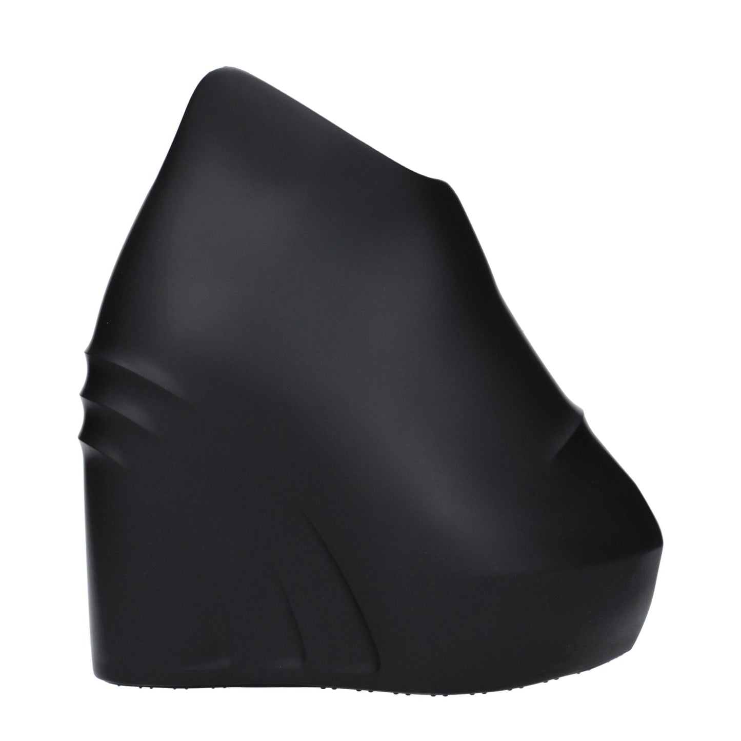 Black Cotton Wedges Sandals