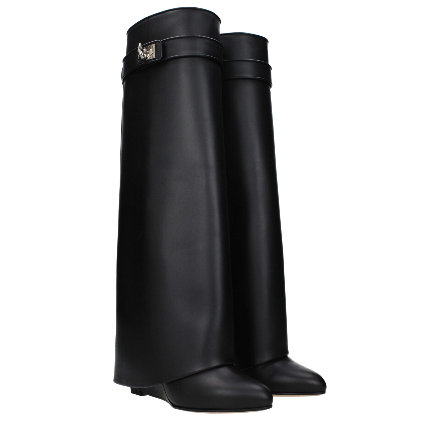 Bota de piel negra
