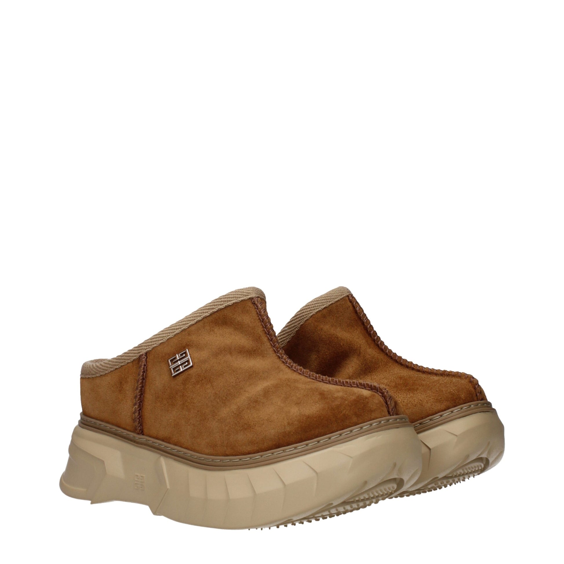 Brown Leather Slippers Sandals