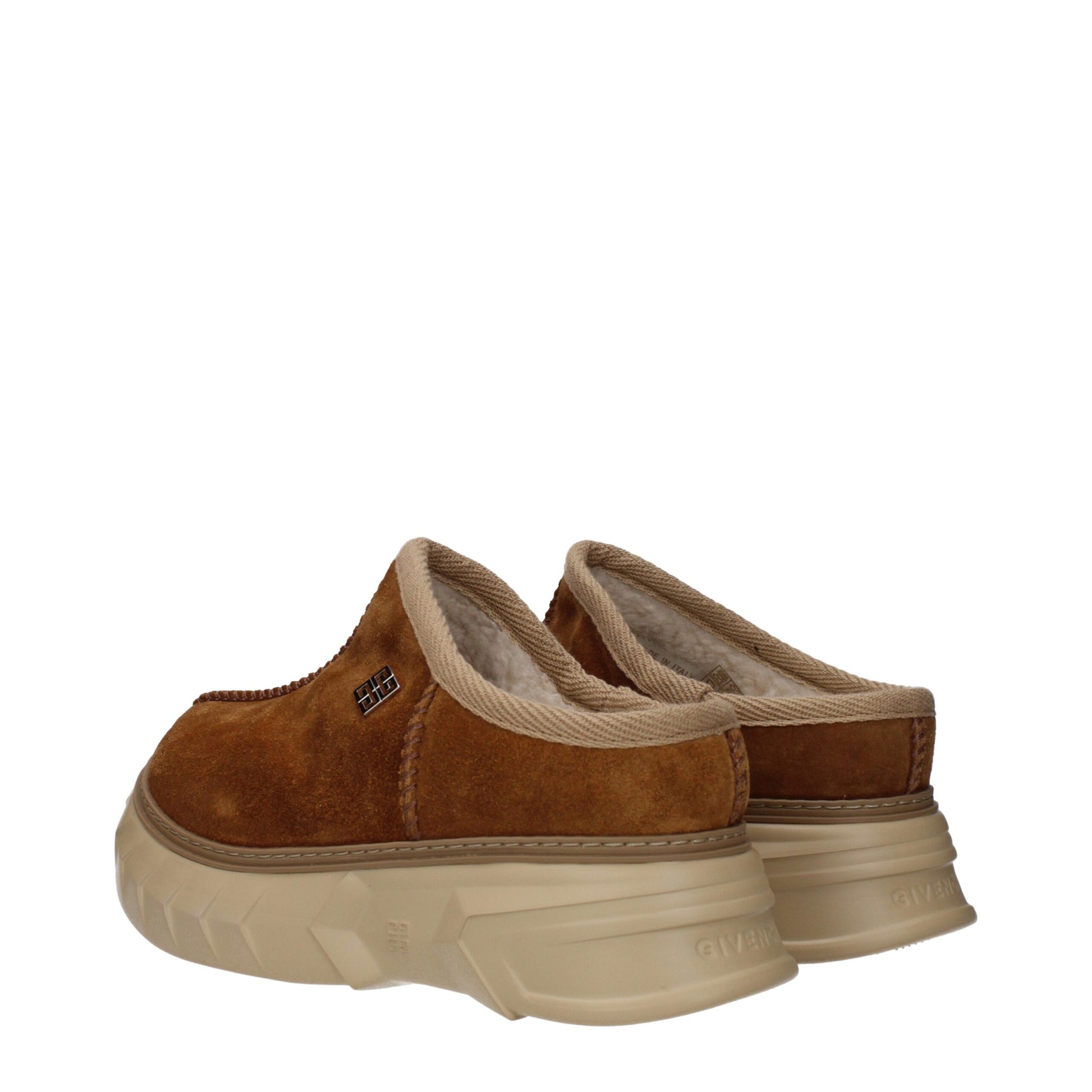 Brown Leather Slippers Sandals