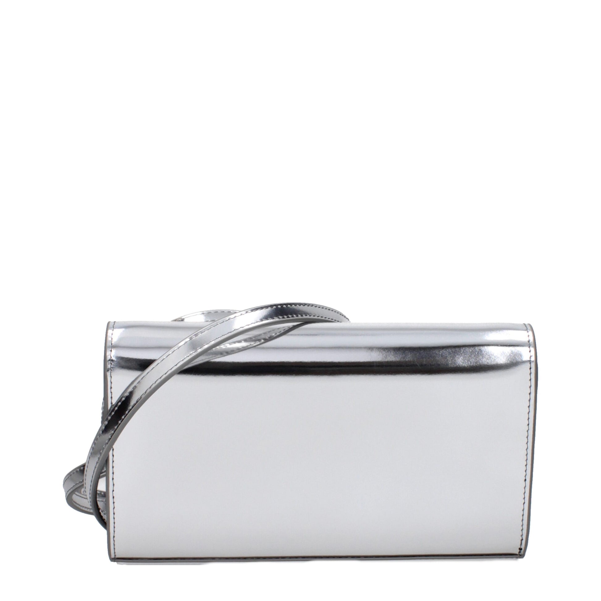 Gray Leather Clutch Bags