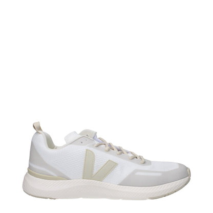 White Fabric Sneakers