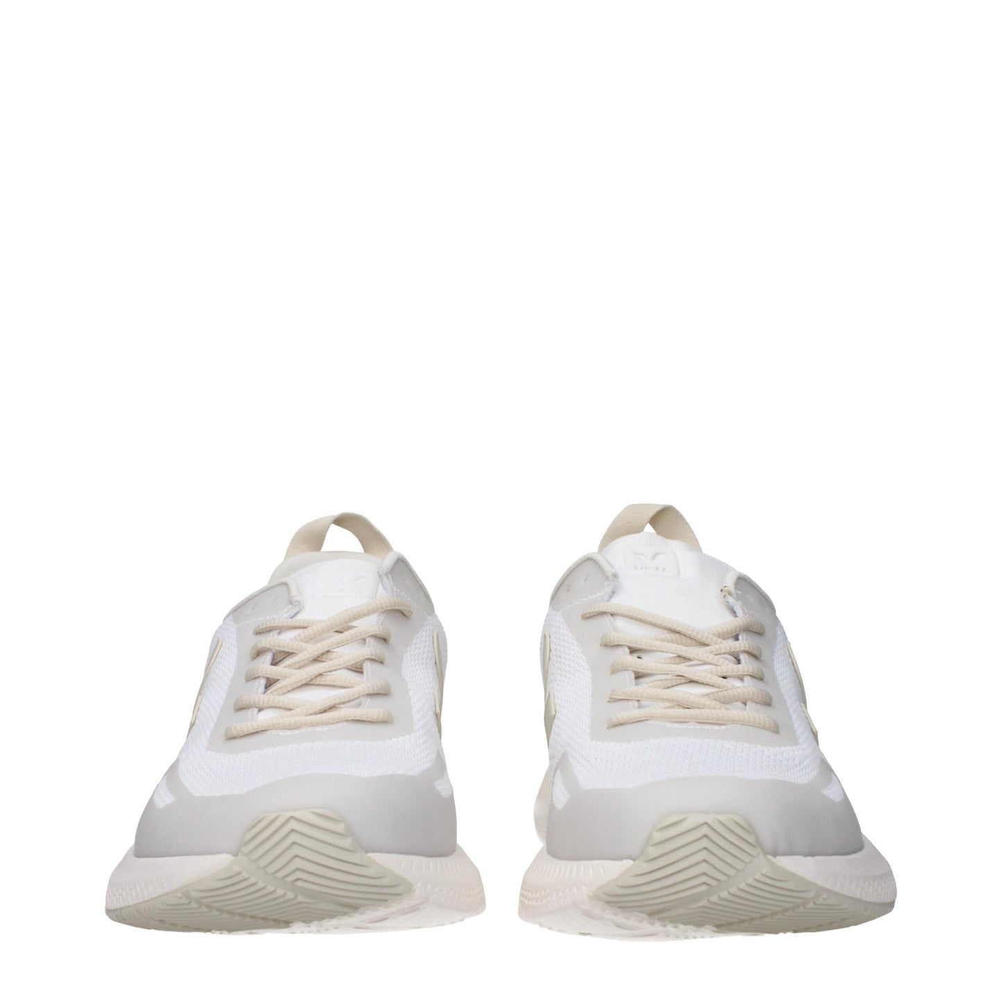 White Fabric Sneakers