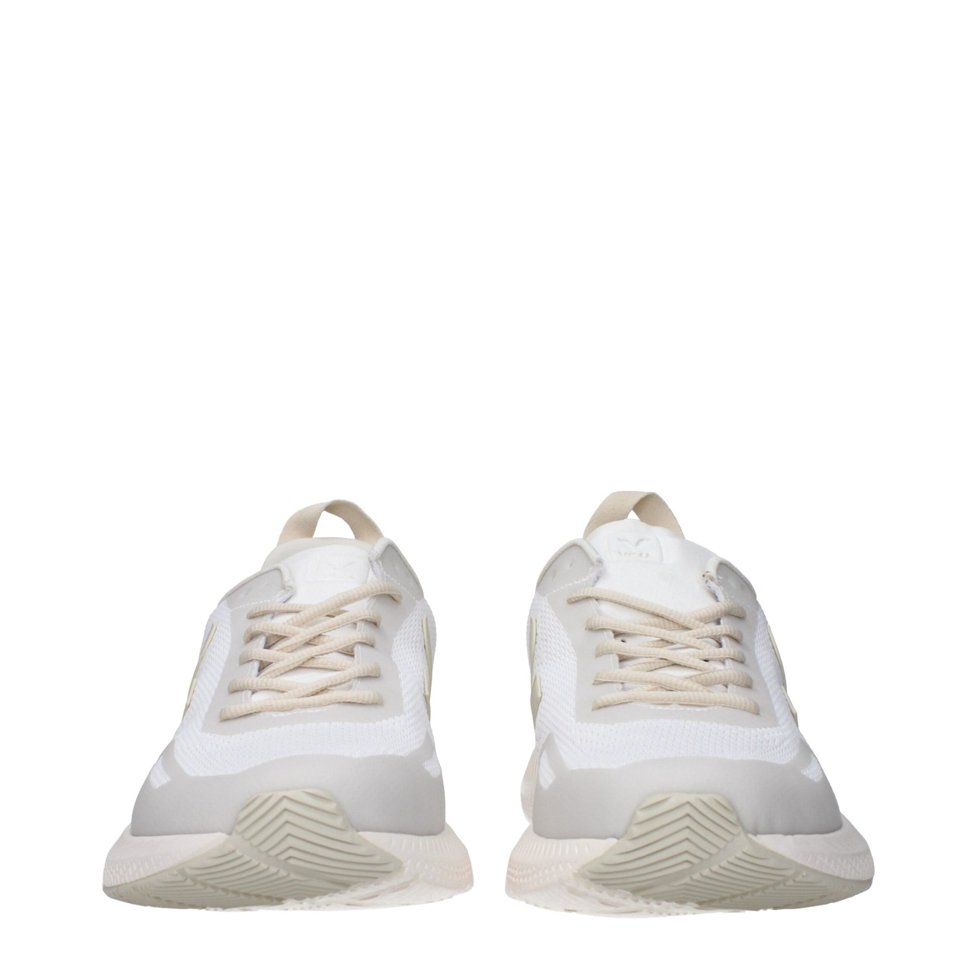 White Fabric Sneakers