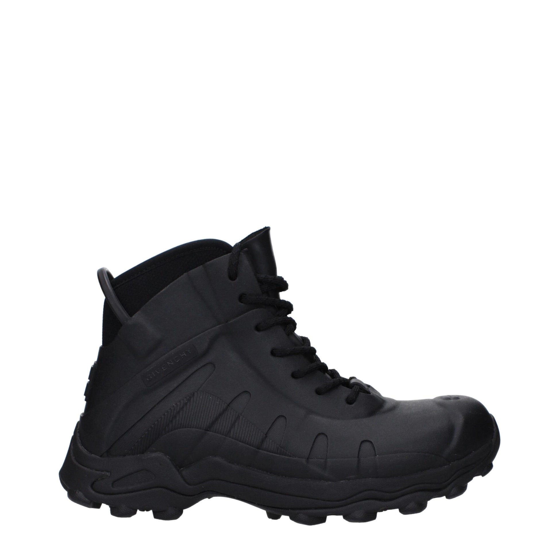 Black Cotton Ankle Boots