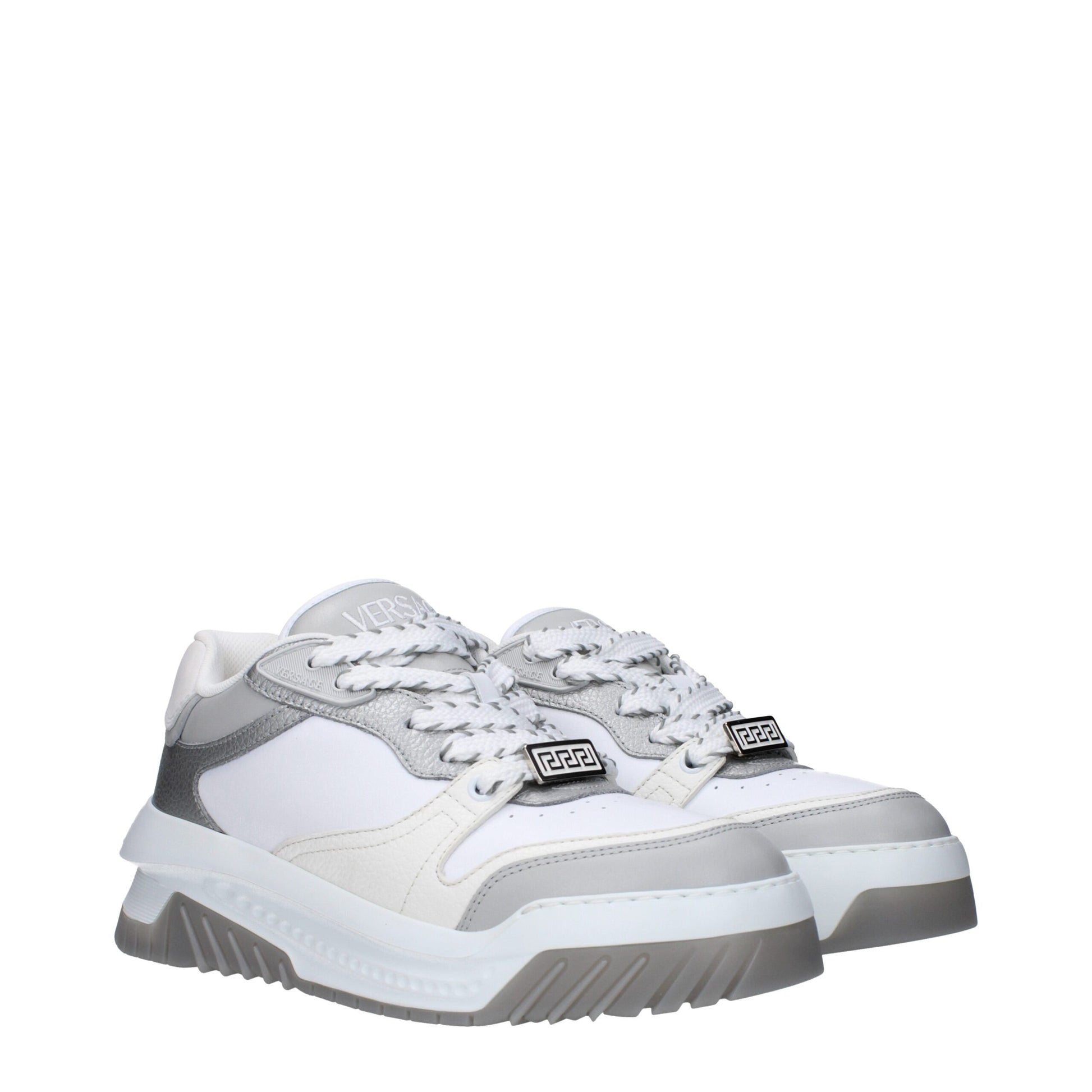 White Leather Chunky Sneakers