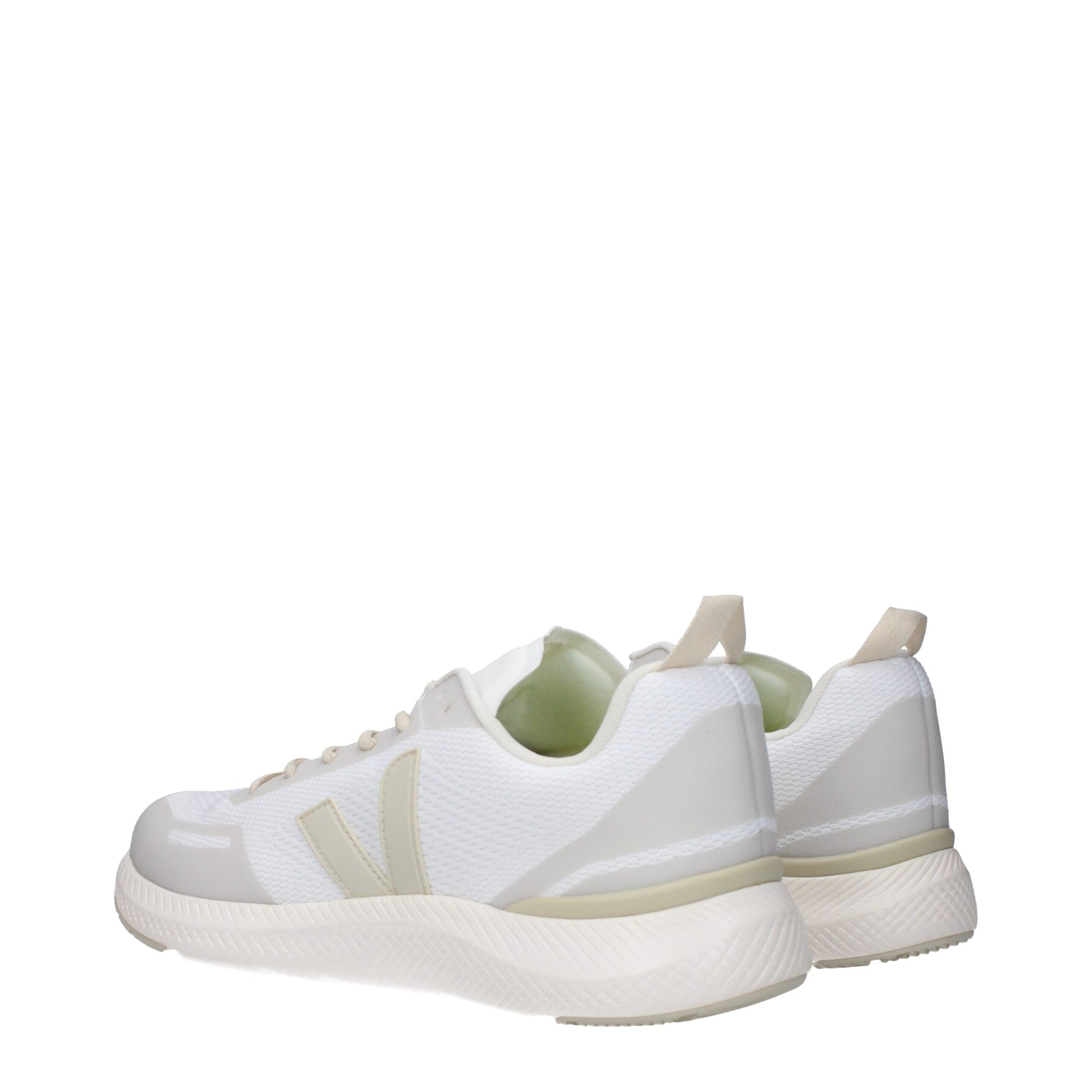 White Fabric Sneakers