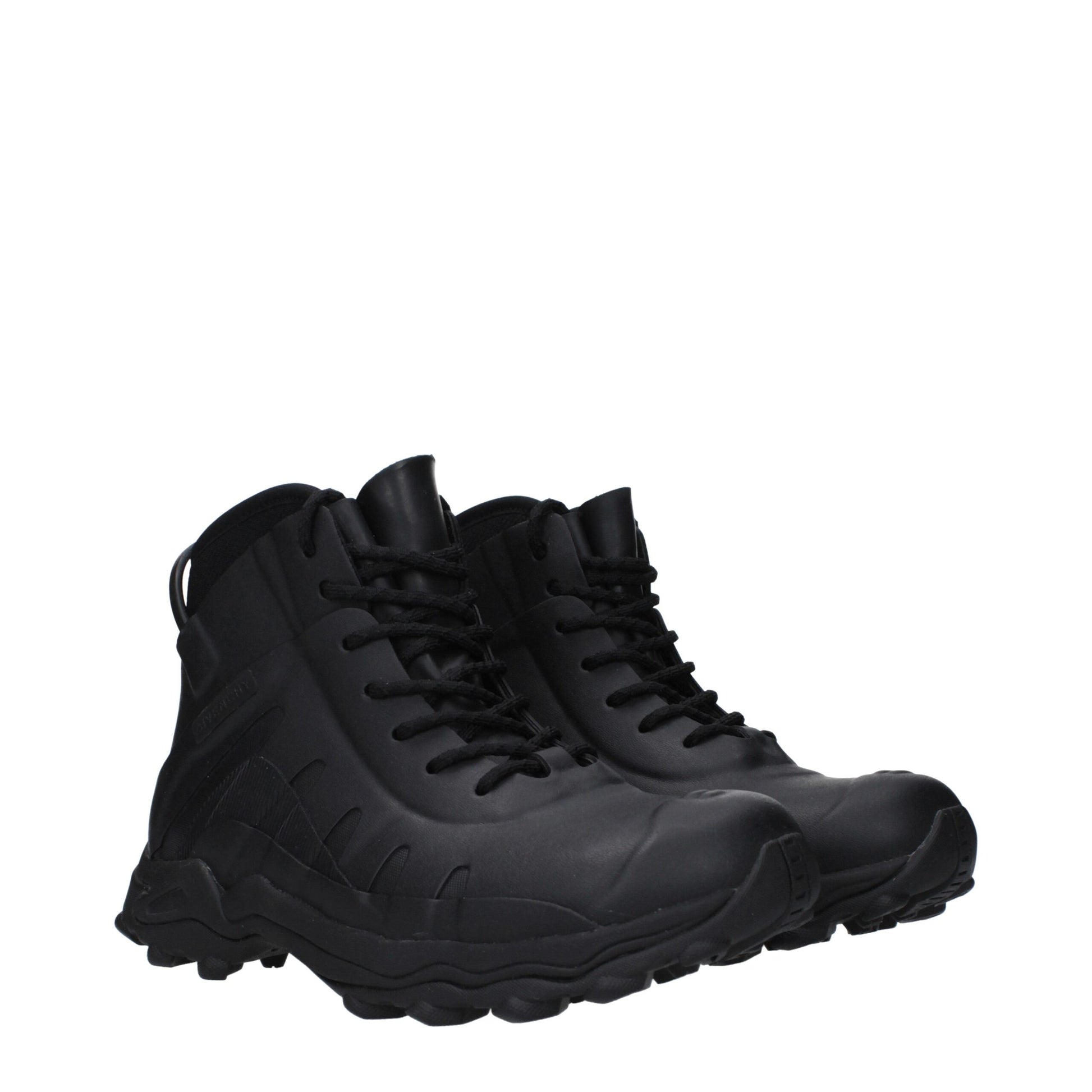 Black Cotton Ankle Boots