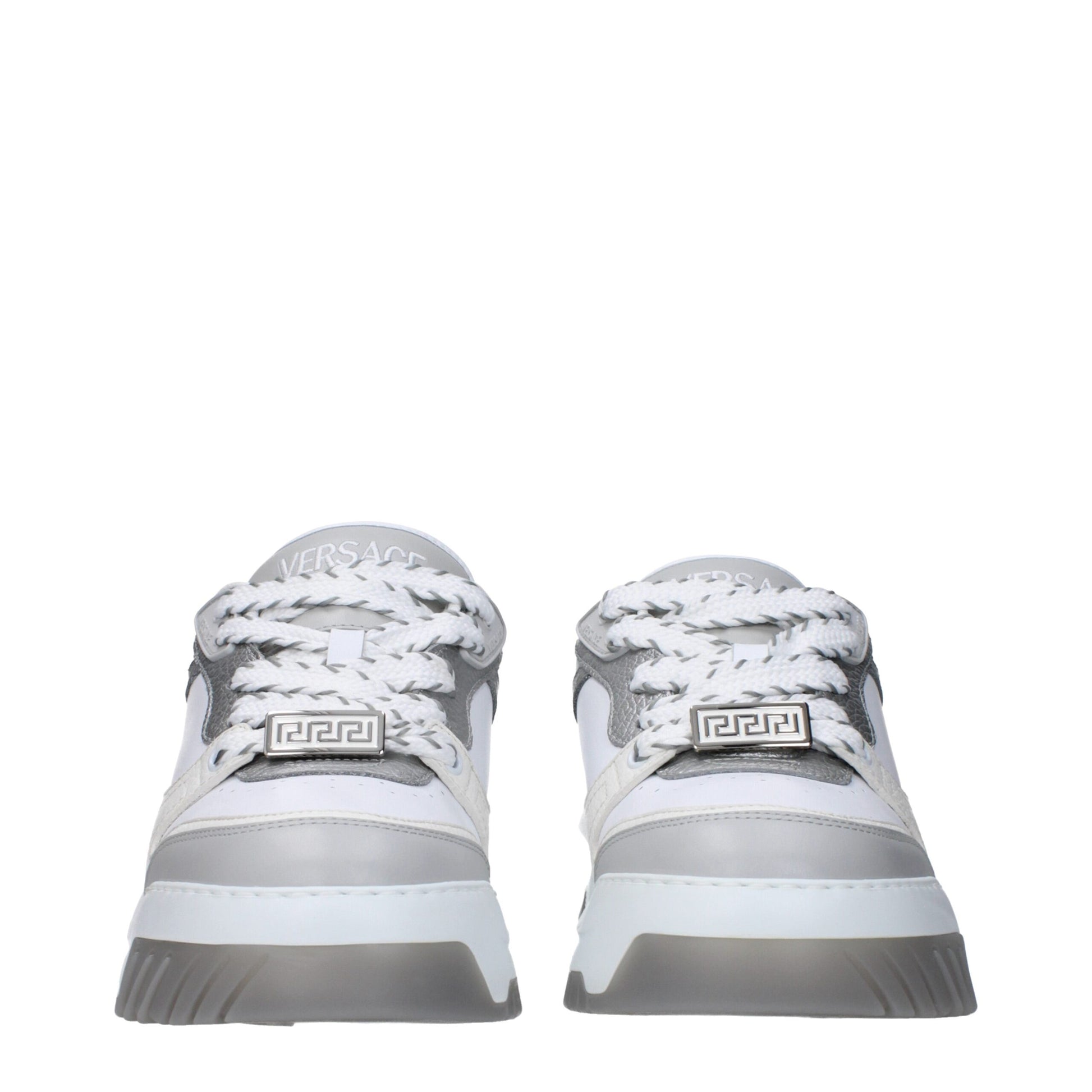 White Leather Chunky Sneakers