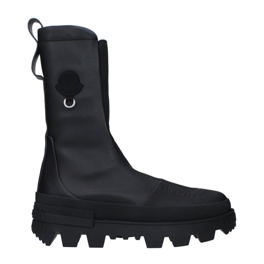 Black Leather Ankle Boots