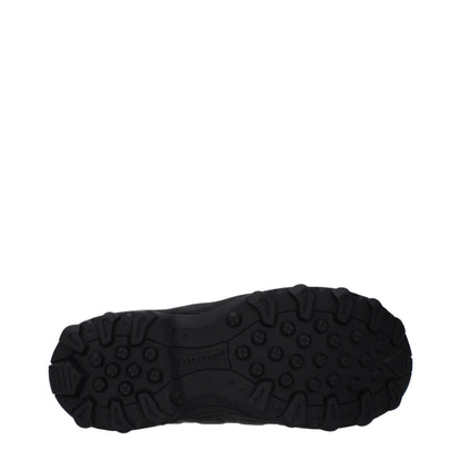 Black Cotton Ankle Boots