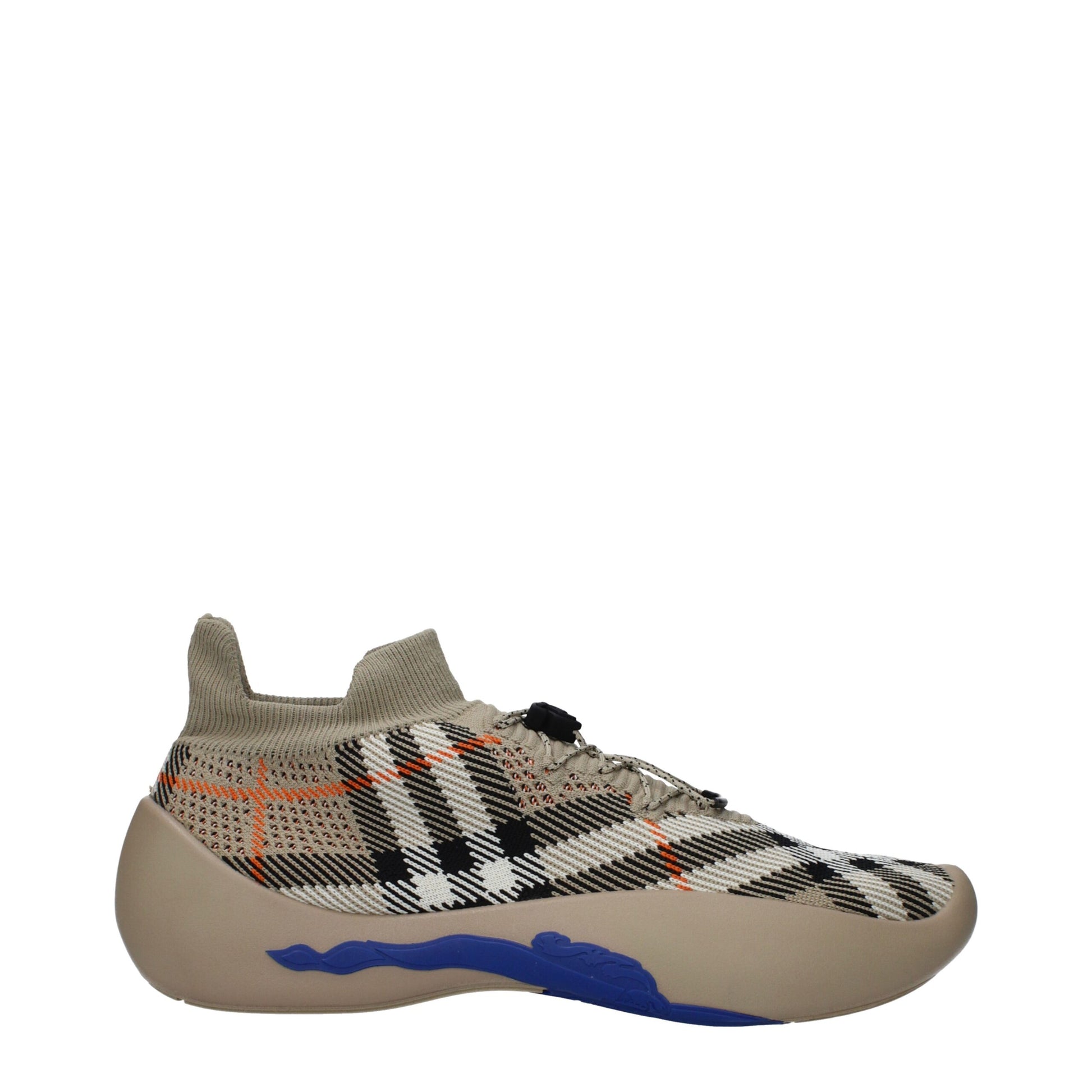 Beige Fabric Chunky Sneakers