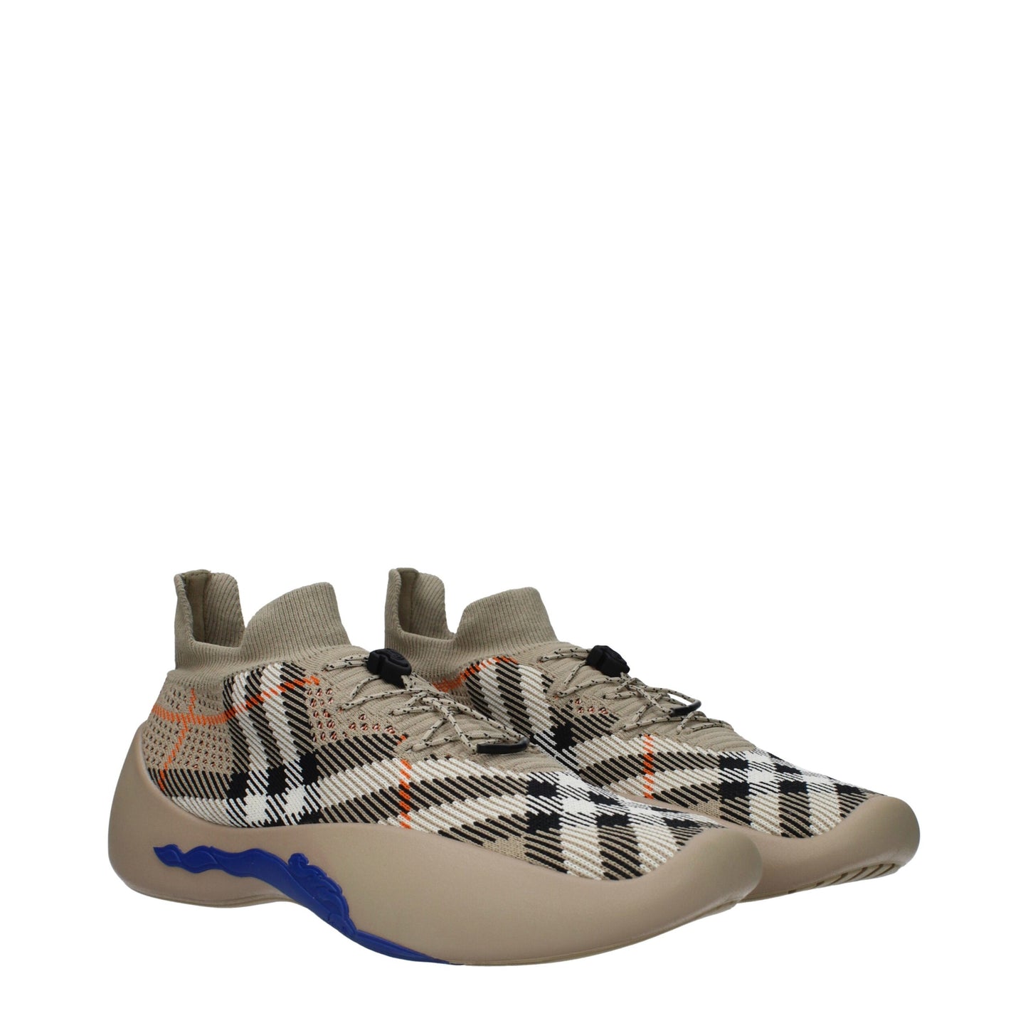 Beige Fabric Chunky Sneakers