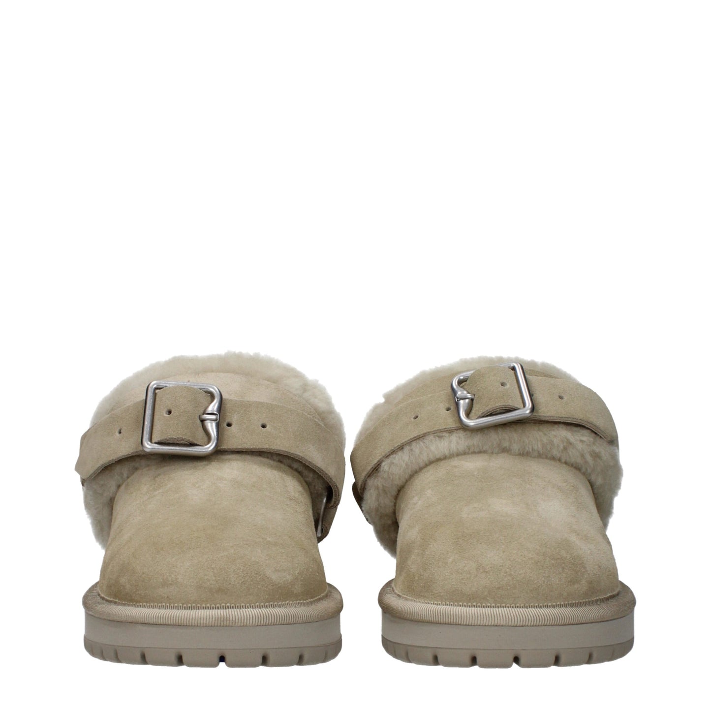 Green Leather Slippers Sandals