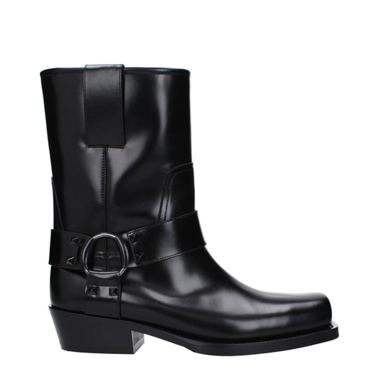 Black Leather Ankle