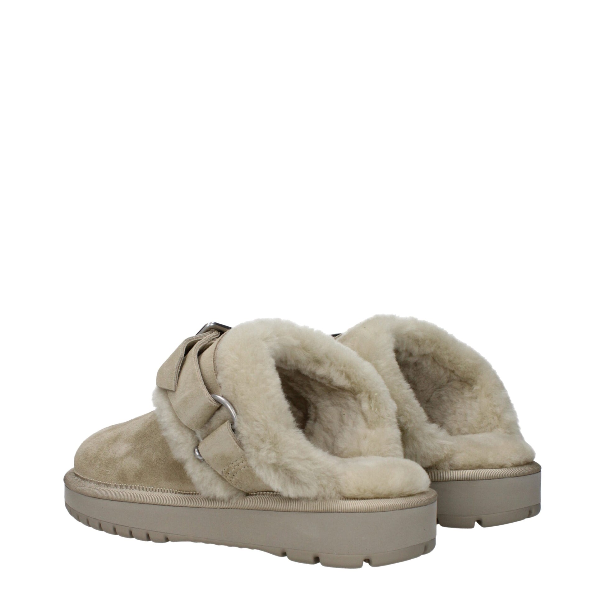 Green Leather Slippers Sandals
