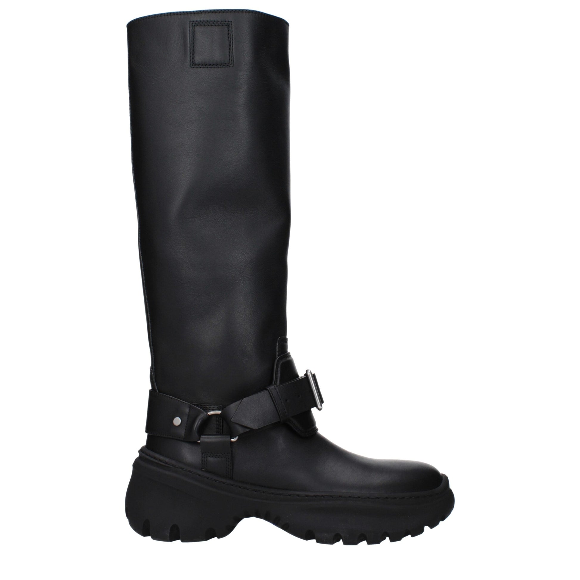 Bota de piel negra