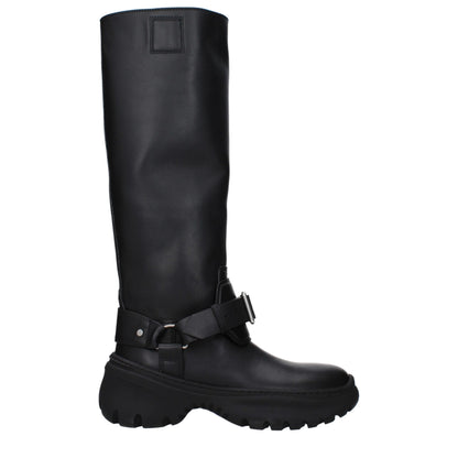 Bota de piel negra