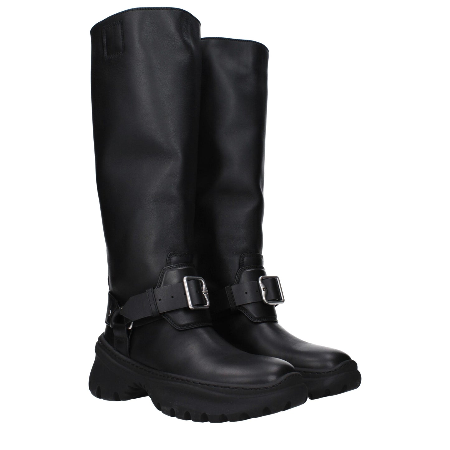 Bota de piel negra