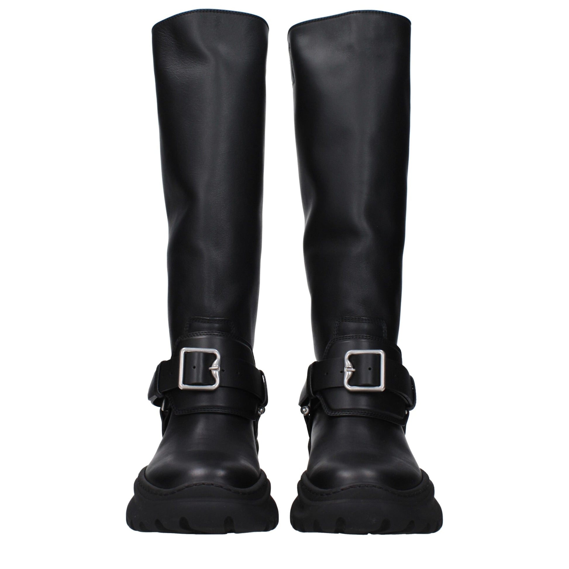Bota de piel negra