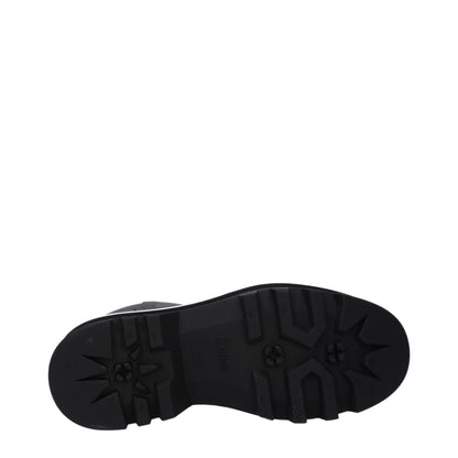 Black Cotton Ankle Boots