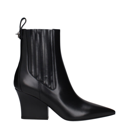 Black Leather Ankle