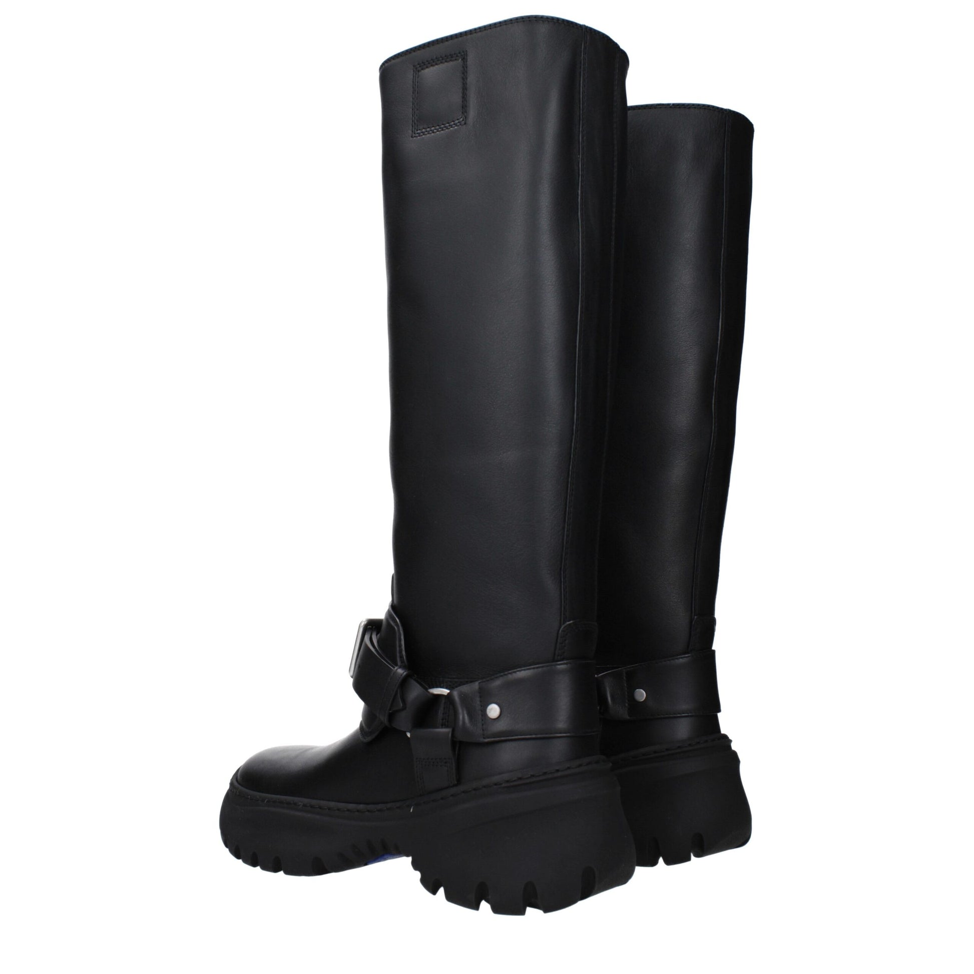 Bota de piel negra