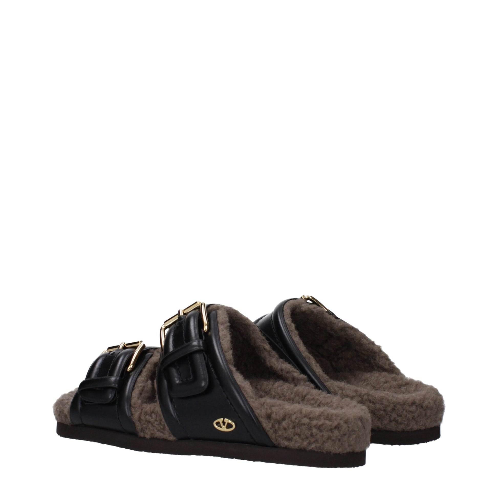 Black Leather Slipper