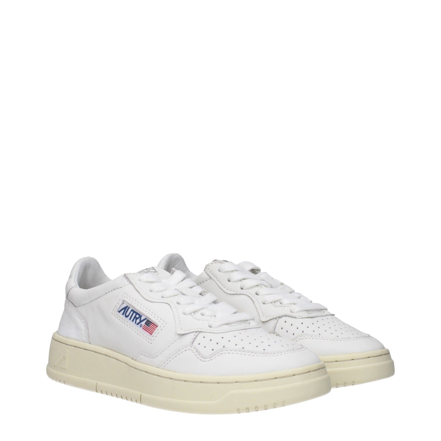 White Leather Low Tops