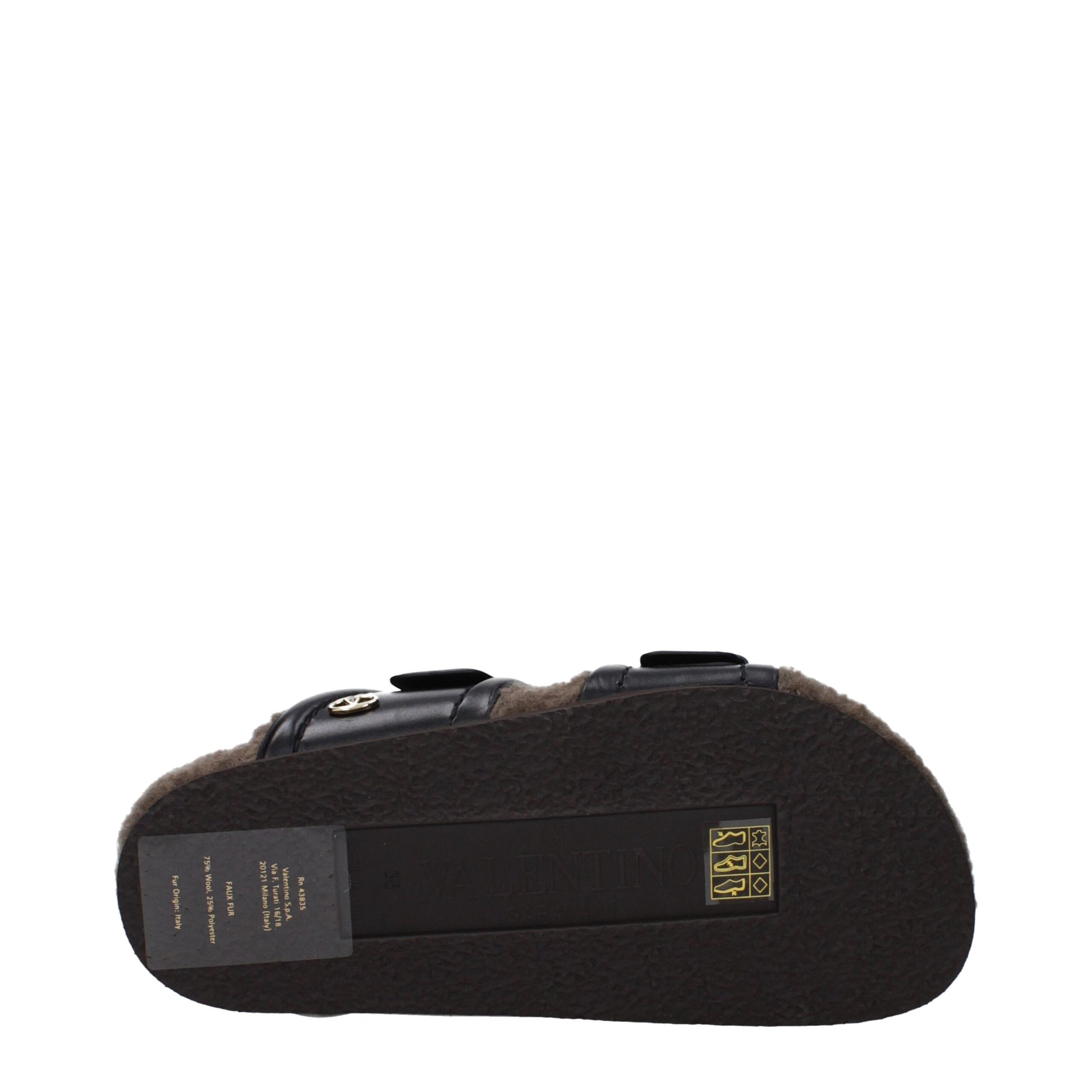 Black Leather Slipper
