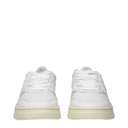 White Leather Low Tops