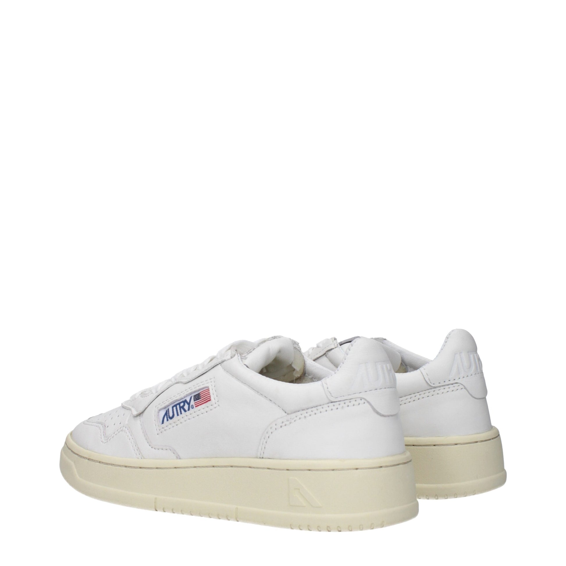 White Leather Low Tops