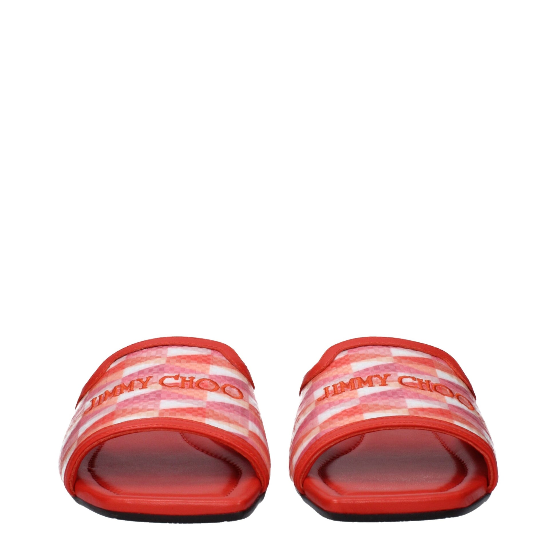 Orange Fabric Slippers Sandals