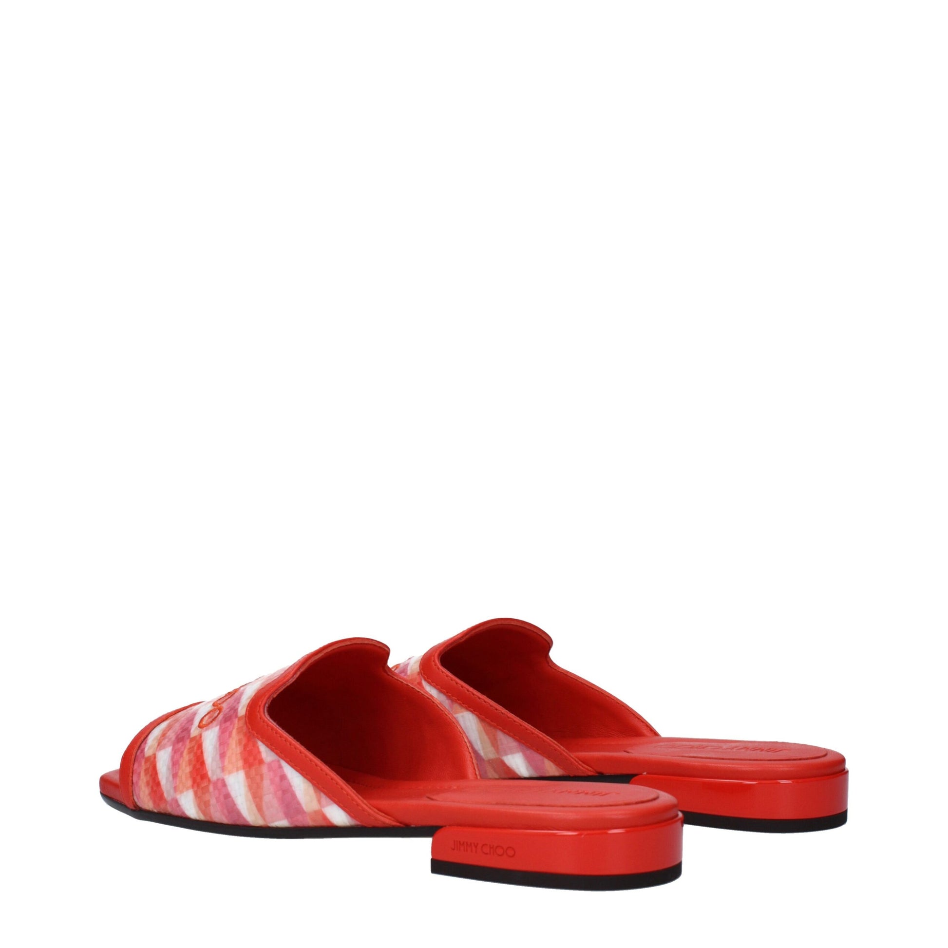 Orange Fabric Slippers Sandals