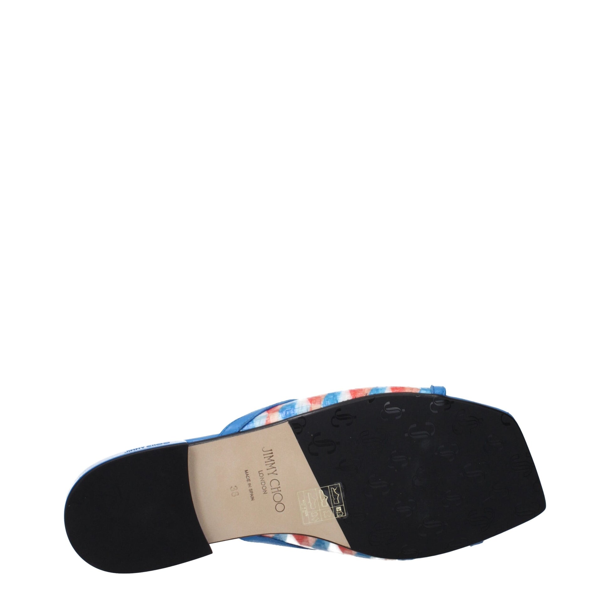 Light Blue Fabric Slippers Sandals