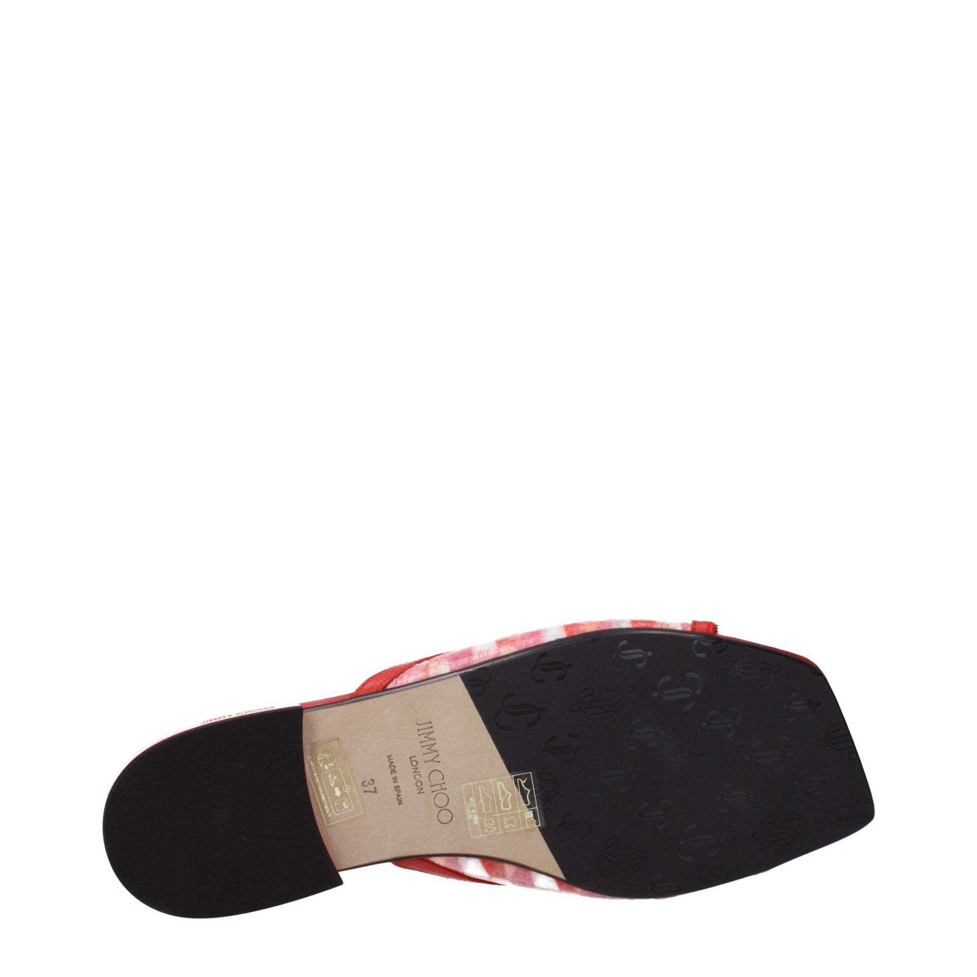 Orange Fabric Slippers Sandals