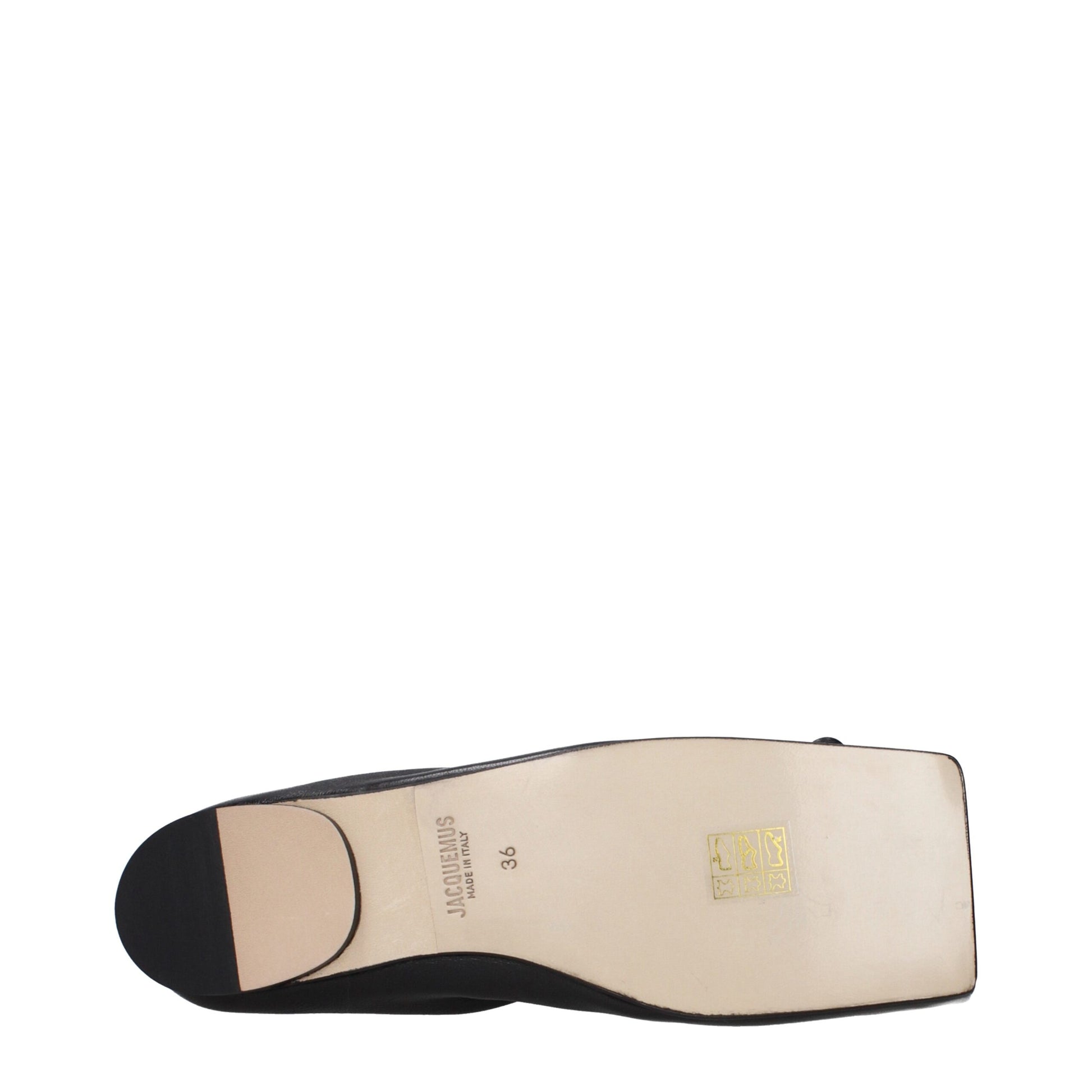 Black Leather Ballet Flat