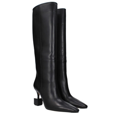 Bota de piel negra