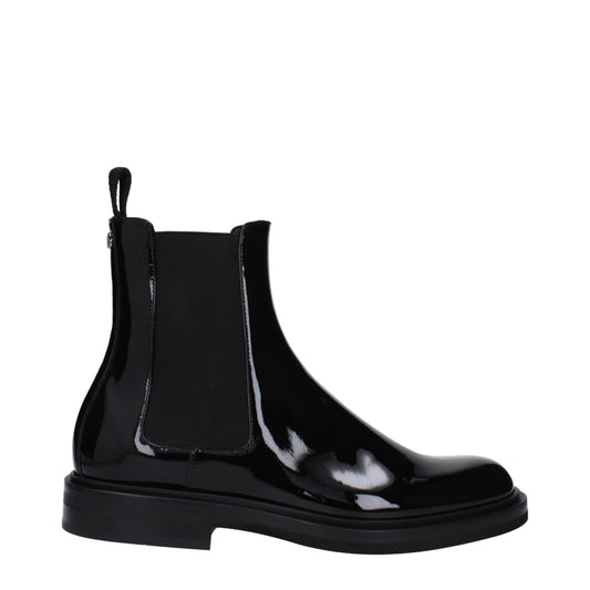 Black Leather Ankle