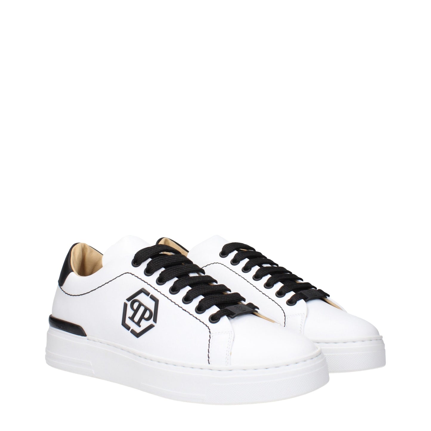 White Leather Low Tops
