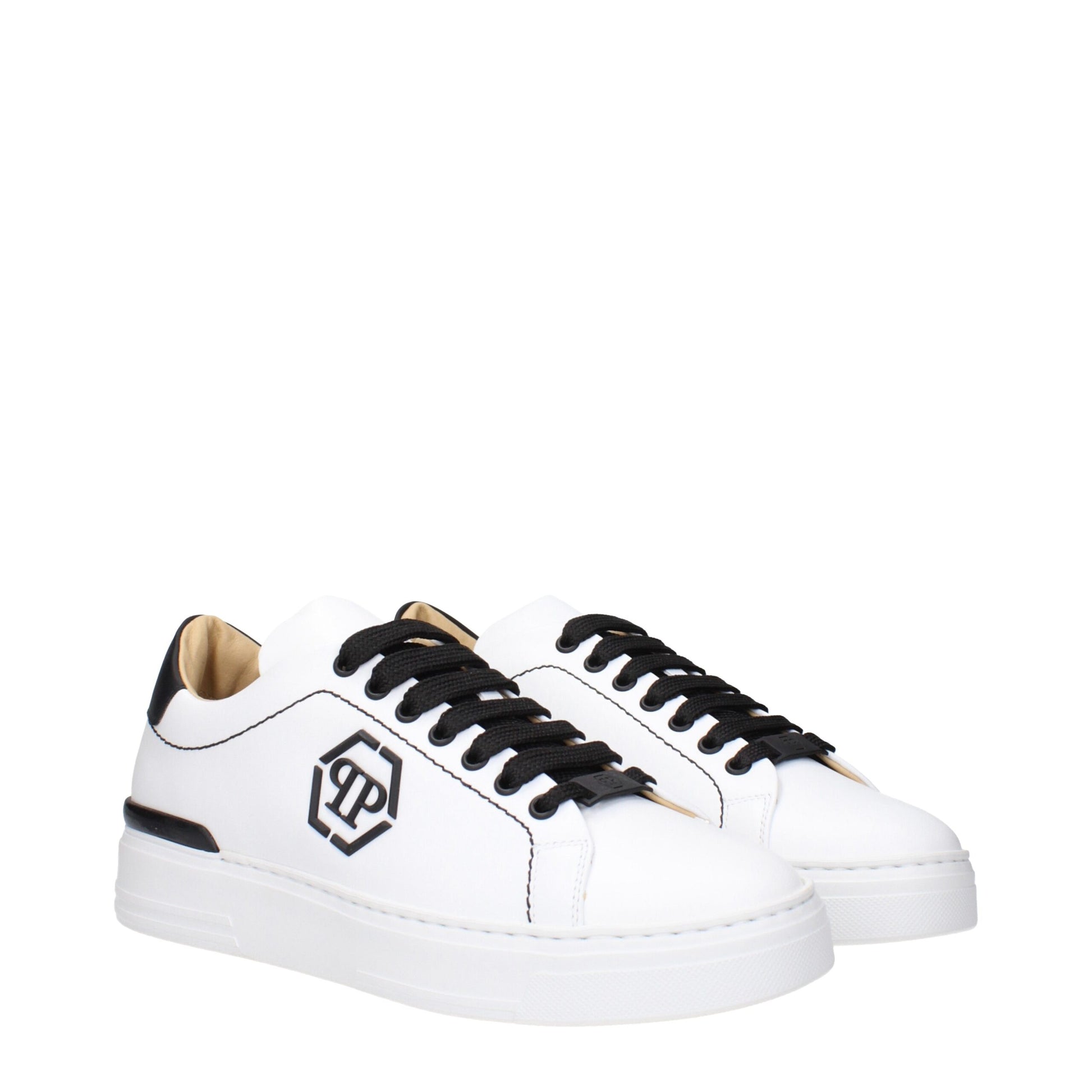 White Leather Low Tops