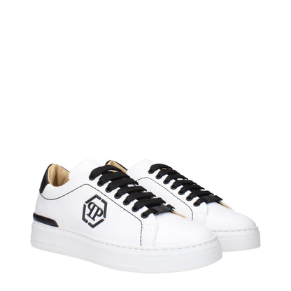 White Leather Low Tops